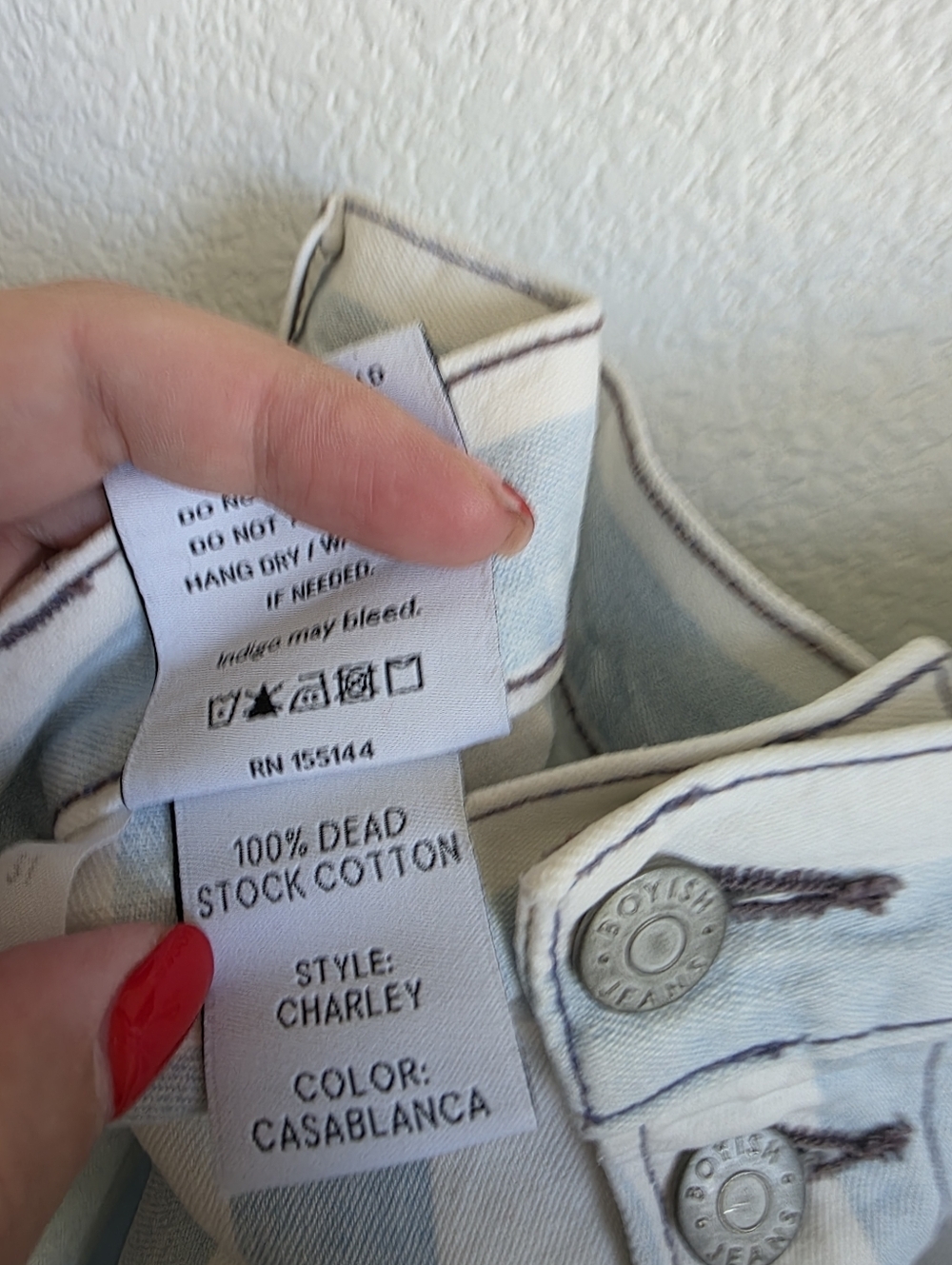 Boyish By Her Charley Wide Leg High Rise Striped Jeans Casablanca Sz 31 - Picture 3 of 6